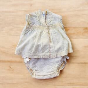 Darling Vintage Alexis Handi Panti Baby Girl’s Yellow Top & Diaper Cover Medium